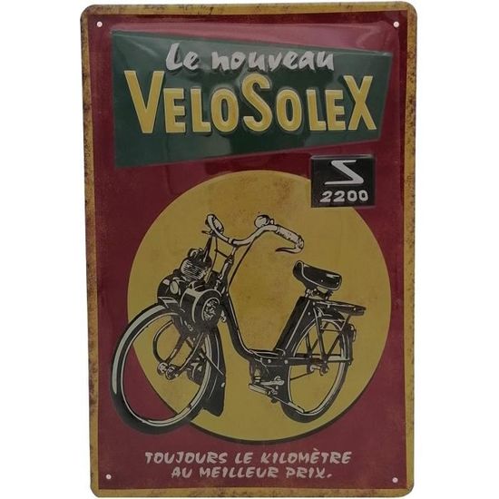 Plaque Tôle émaillée Style Antique – Déco Garage / Atelier – 56 Cm (Neuf)