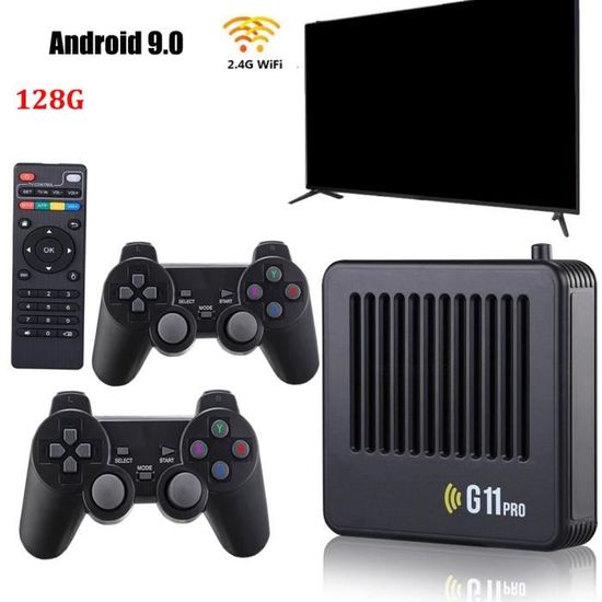 Console De Jeux Rétro NostalgicBox Avec 30 000+ Jeux Intégrés - 2 Manettes Sans Fil - Sortie HDMI 4K - Mémoire 128 Go