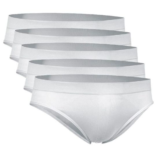 Lot De 5 Slips Homme Coton Évacuant L'Humidité - Taille Basse Couleurs Contrastées