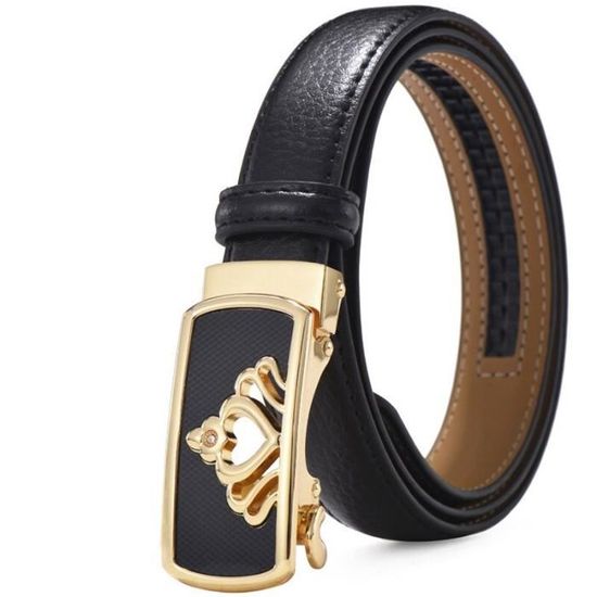 Ceinture Femme En Cuir Véritable Motif Floral Boucle Ornée - Taille M 36-37 Pouces
