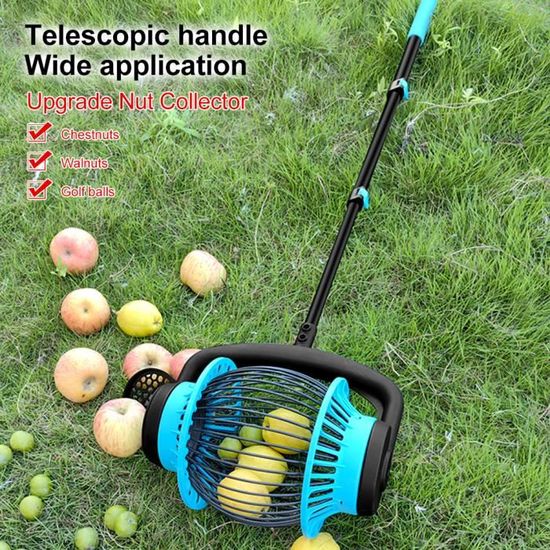 Ramasse-noix Télescopique Hailerio - Rouleau Collecteur Réglable 46-150 Cm, Acier Inox, Pour Noix, Glands, Fruits - 5