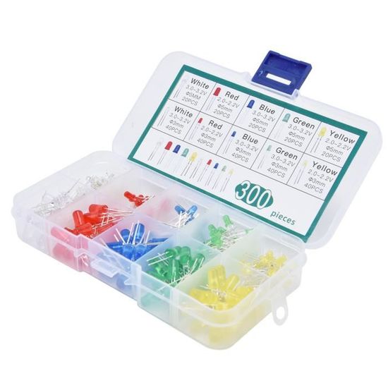 Sonew Micro LED 300pcs LED Diodes Lumineuses 5 Couleurs Ampoules D