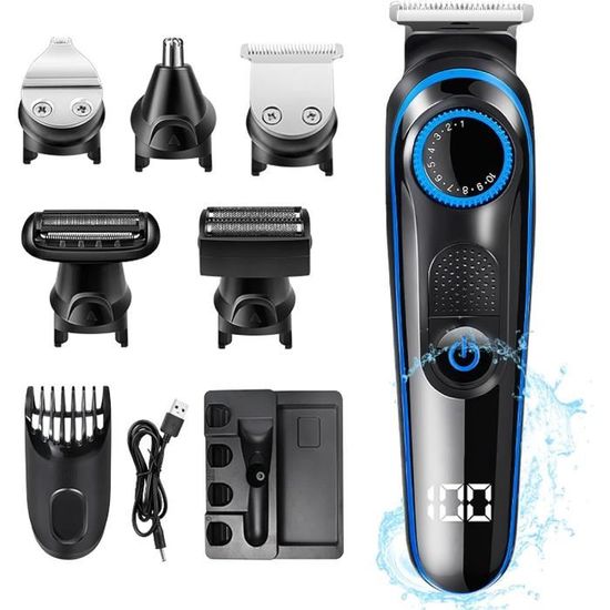 Tondeuse Cheveux Professionnelle, Tondeuse Barbe 5 En 1 Pour Homme, Tondeuse Nez Et Barbe, Tondeuse À Poils De Nez, Tondeuse [H220]