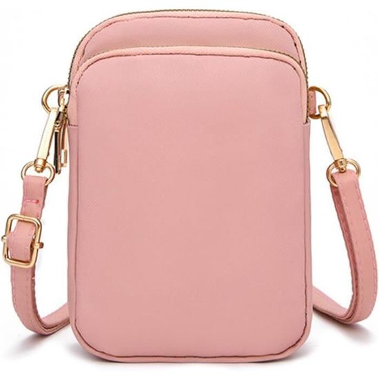 Sac Bandoulière Femme Mini - Pochette Téléphone Portable Violet - Polyester - Neuf Avec étiquettes