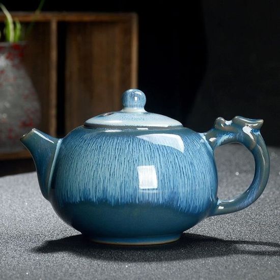 Théière Portable Kung Fu En Céramique - Mini Set De Voyage Avec 3 Tasses, Boîte à Thé | Idéal Camping, Pique-nique, Cadeau