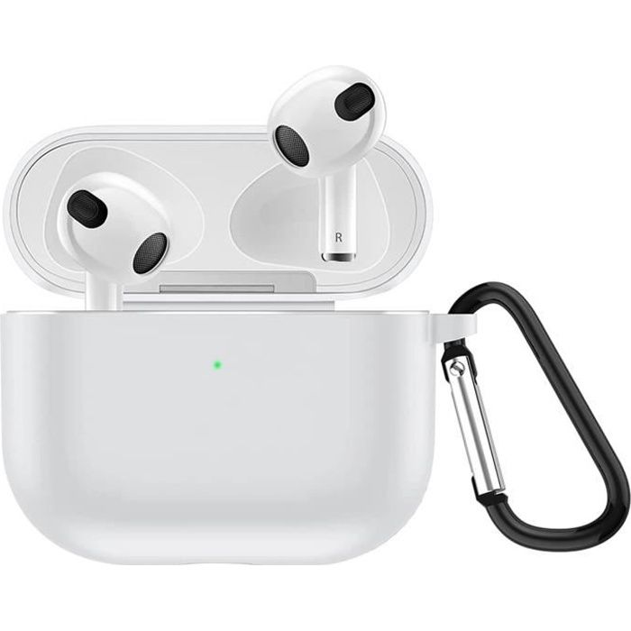 Housse Étui Coque de Protection en Silicone Blanc pour Boitier Airpod 3 - Yuan Yuan