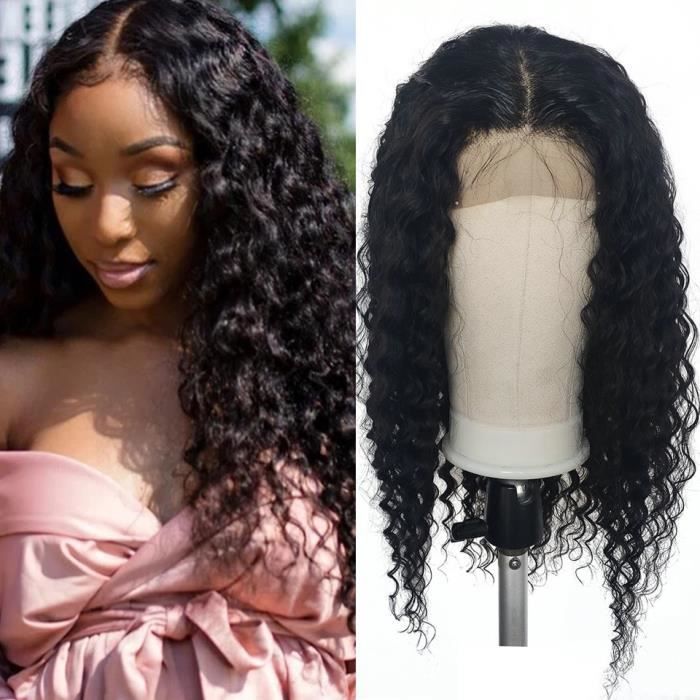 12- Perruques Cheveux Humains 4x4 Dentelle Frontale Perruque Profonde Bouclés Vague Perruques avec Des Cheveux De Bébé