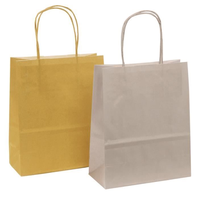 Sac cabas papier kraft or gm p/50