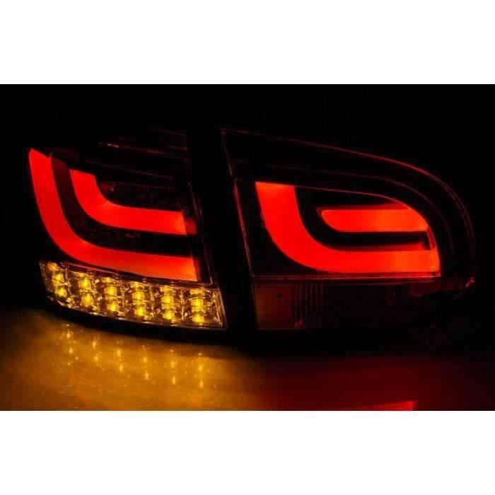 Paire de feux arriere VW Golf 6 08-12 LED BAR Fume