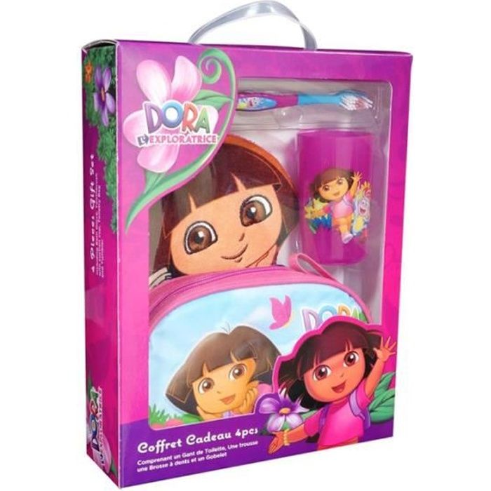Coffret bain 4 pièces EPONGE DORA ROSE