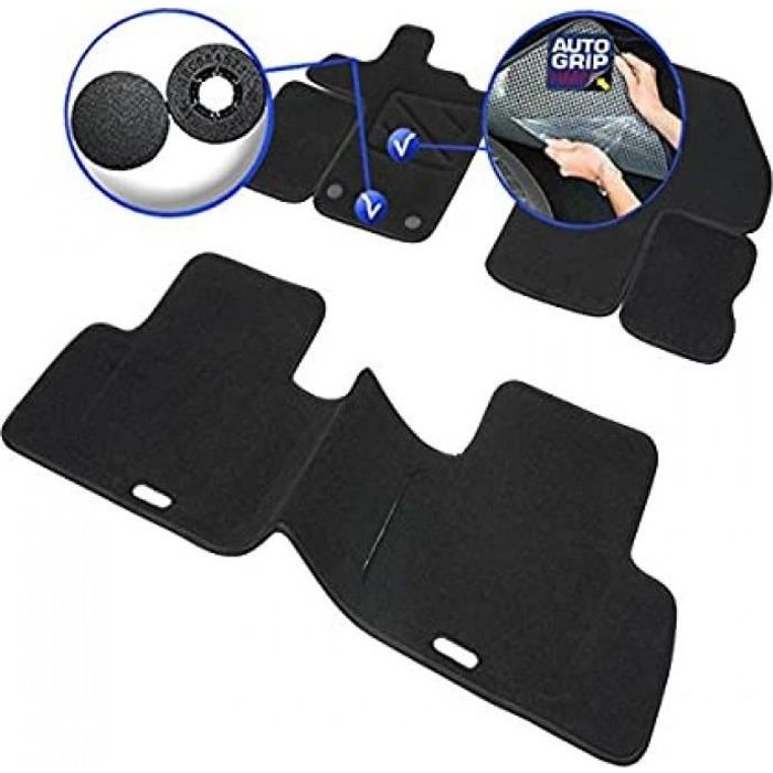 tapis de voiture - sur mesure pour scenic 3 (2009-2016) - 3 pièces - tapis de sol antidérapant pour automobile - moquette classic