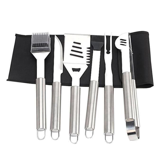 6 pièces outils de barbecue Portable facile à nettoyer kit de cuisine ustensiles ensemble grill de USTENSILE BARBECUE PLANCHA