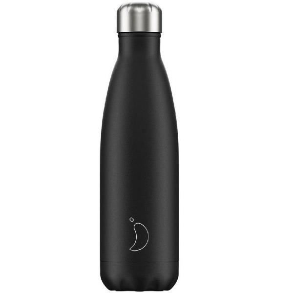 BOUTEILLE ISOTHERME - MONOCHROME NOIR 500 ML - CHILLY'S
