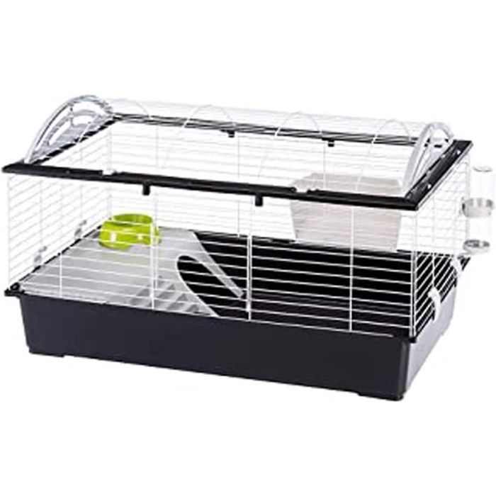Cage Pour Lapins Casita 100 Cochons D'Inde Petits Animaux, Toit Arrondi Ouvrable, Avec Accessoires