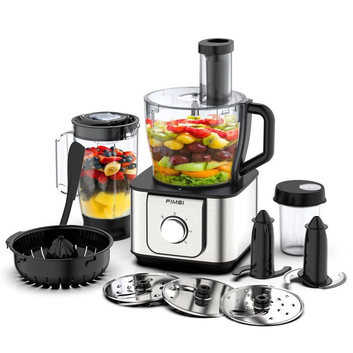 Robot multifonction FIMEI Robot de cuisine 11en 1-Batteur -Mixeur-Extrateur de jus-1100W-3 Vitesses
