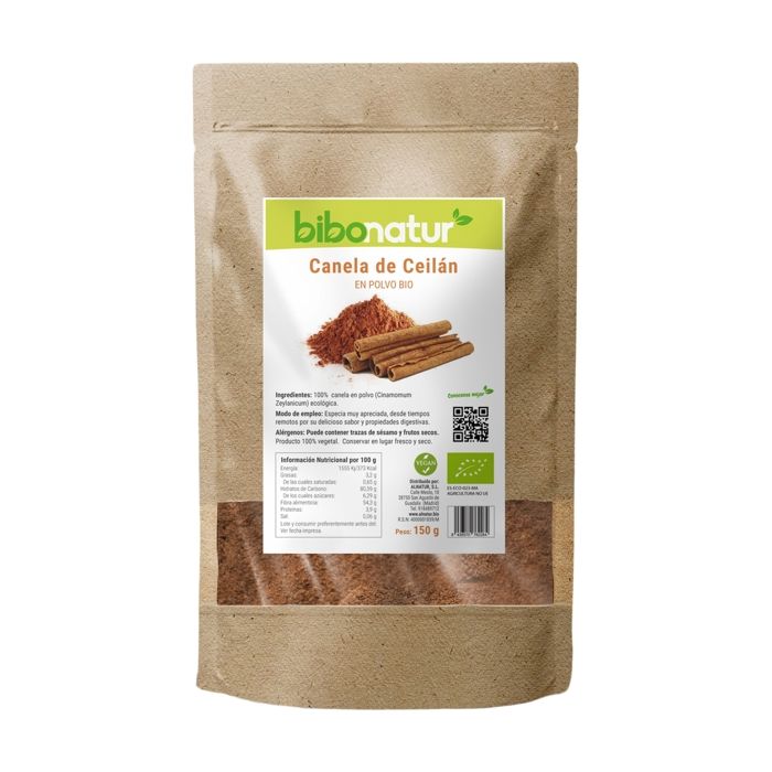 BIBONATUR - Poudre de cannelle de Ceylan bio 150 g (Cannelle)