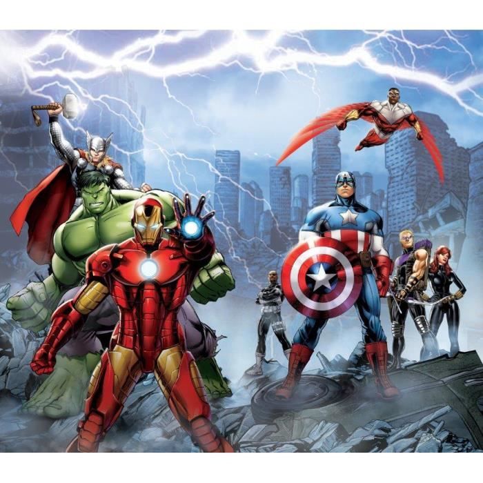 The Avengers - Set de 2 Rideaux pour Chambre Enfant