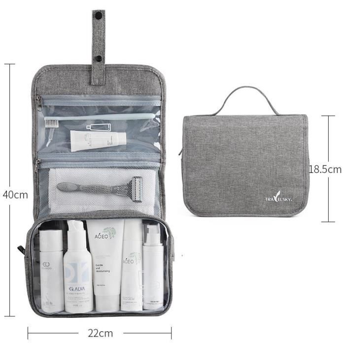 Sac cosmétique pliable 1pc suspendu sac de maquillage à filet a linge - filet de lavage materiel soin du linge