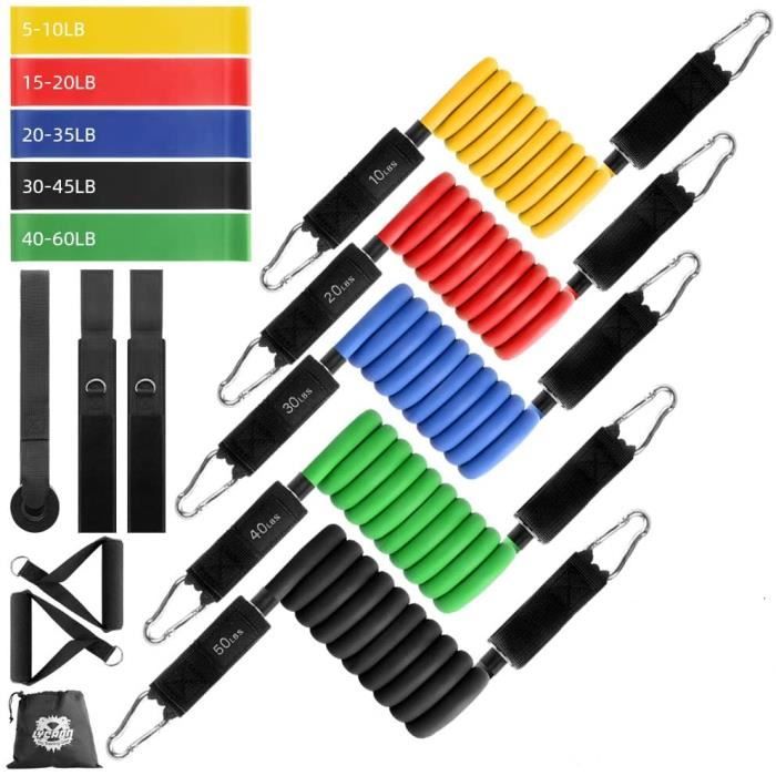 Bande de Résistance, Up to 150 LB, Sangle Musculation Bandes Elastiques Fitness d'exercice Bandes d'exercice