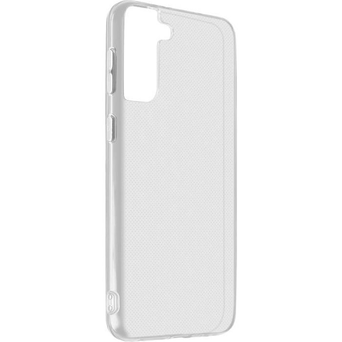 Coque Samsung Galaxy S21 Protection Silicone Souple Ultra-Fin Transparent Blanc