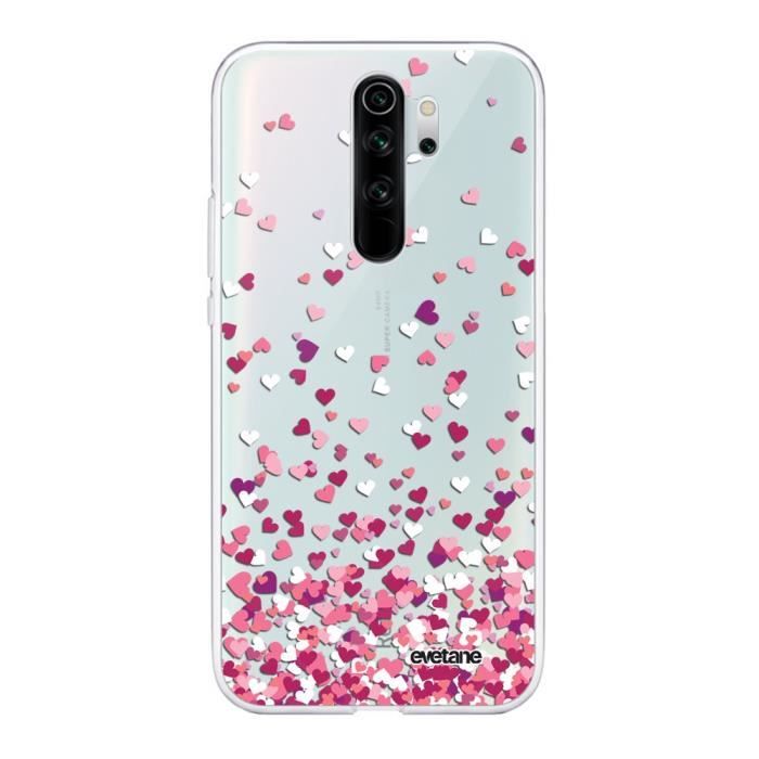 Coque Xiaomi Redmi Note 8 Pro 360 intégrale transparente Confettis De Coeur Ecriture Tendance Design Evetane