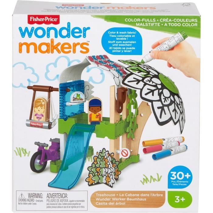 Fisher-Price Wonder Makerskit de construction cabane d'arbre junior 30 pièces