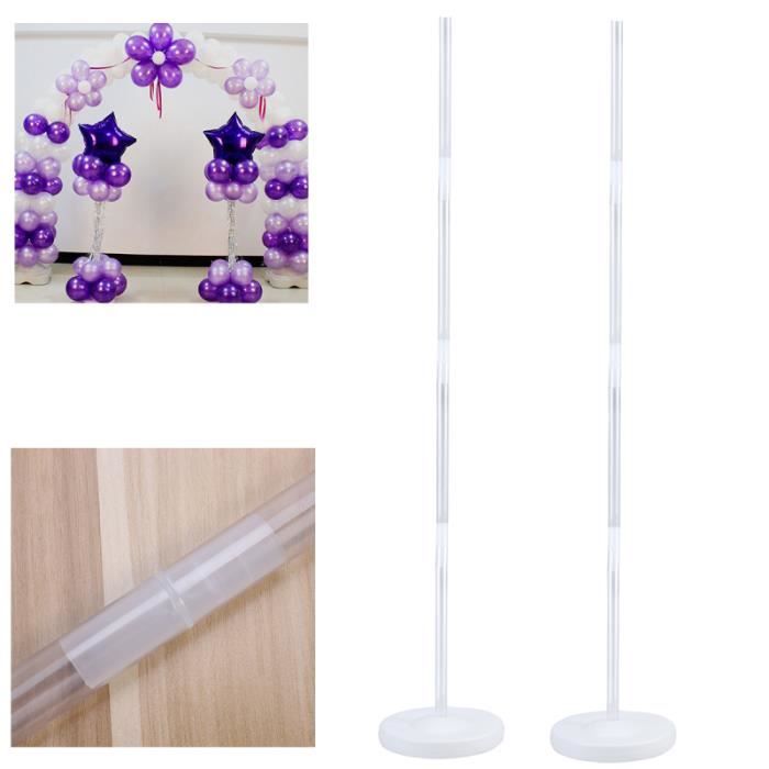 2pcs Balloon Colonne Stand Ballon Premium Pliable Arc avec une base de balle - boule - ballon jeux de recre - jeux d'exterieur