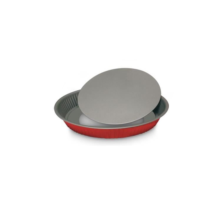GUARDINI Moule à tarte avec fond amovible Rossana Ø28 cm gris et rouge