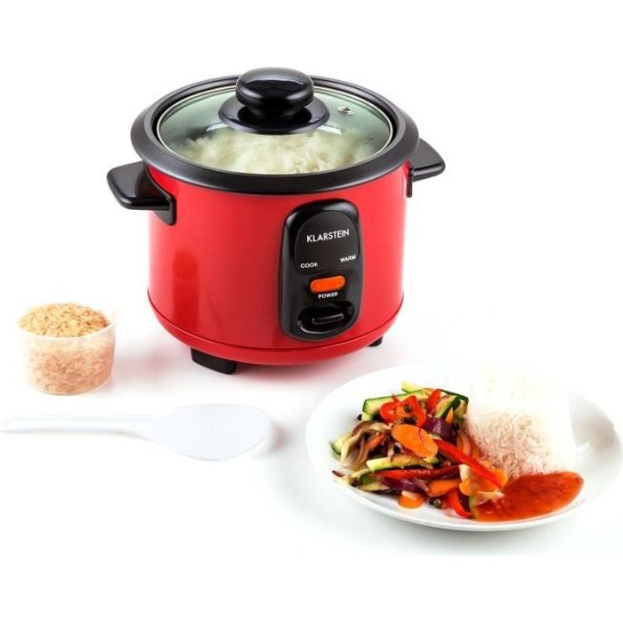 Klarstein Osaka - Cuiseur à riz 0,6L avec fonction maintien au chaud - rouge