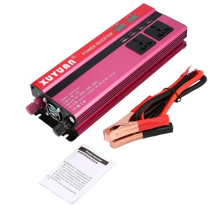 6000w professionnel solaire onduleur dc 12v à ac 220v led convertisseur sine wave de voiture d'affichage pour appareils ménagers