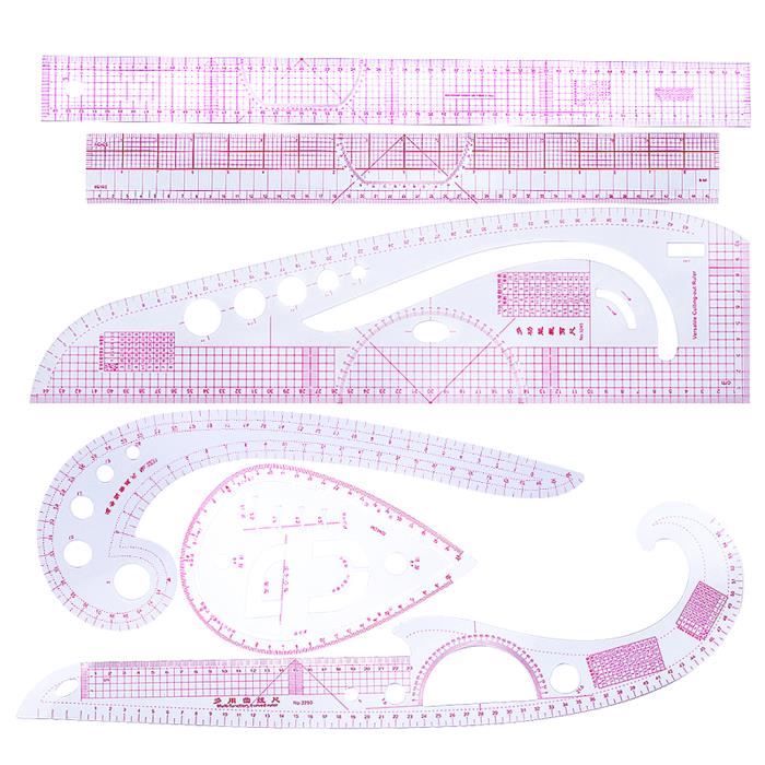 ACCESSOIRES REPASSAGE - COUTURE - PIECES REPASSAGE - COUTURE Ensemble de règles de mode (6pcs)