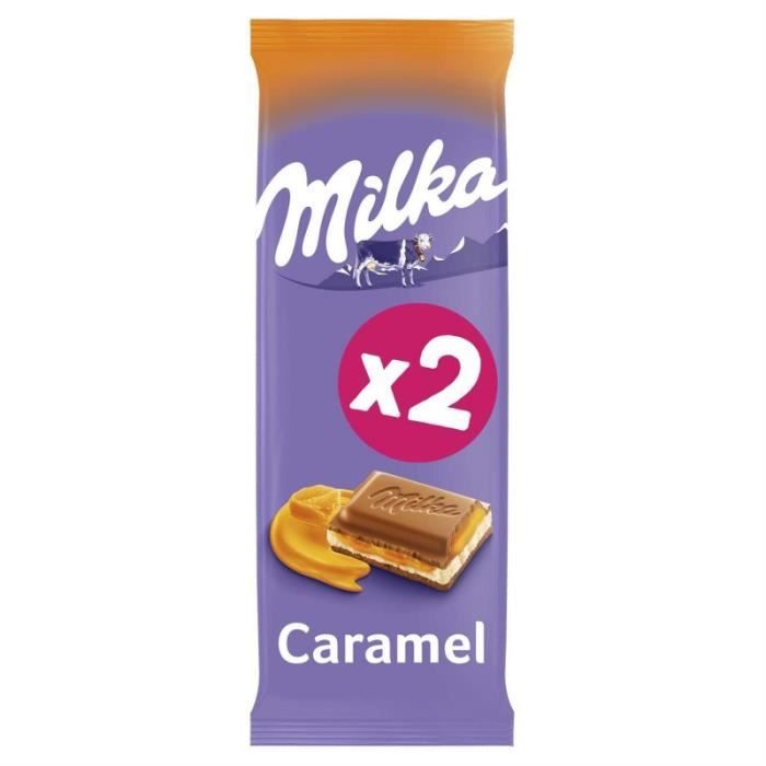 MILKA - Tablette Chocolat Caramel 200G - Lot De 4