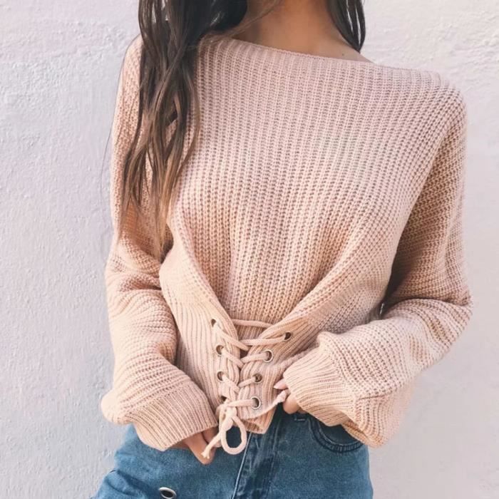 Modèles Tricotés À La Main À Manches Longues es Femmes Tricotées Chandails