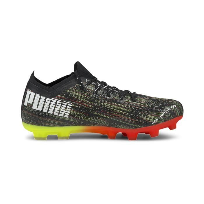 Chaussures de football Puma Ultra 1 2 HG - noir/blanc/jaune fluo - 45
