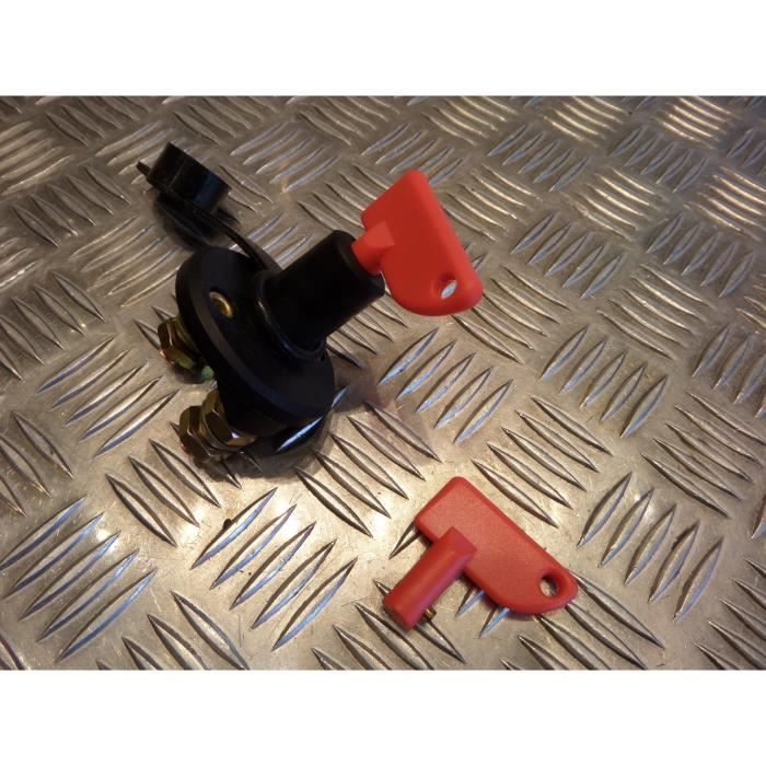 coupe batterie circuit a 2 cle 12v / 24v 400 ampere moto scooter quad bateau camping car anti demarrage ...