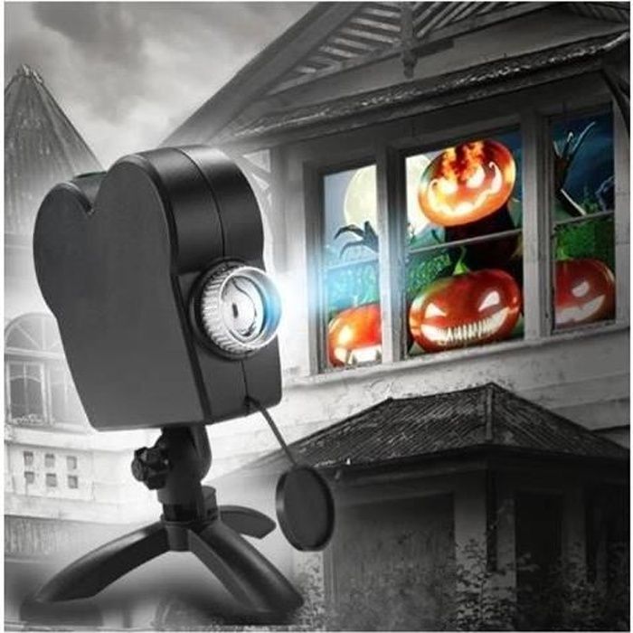 Projecteur Vidéo Fenêtre pour déco Noël et Halloween