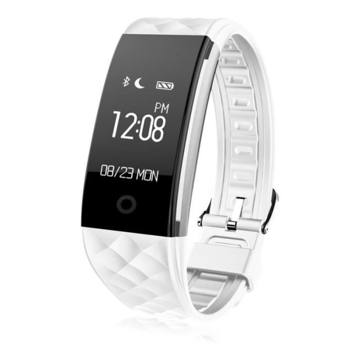 Montre de fréquence cardiaque GPS intelligente Suivi de la condition physique (Blanc) MONTRE CONNECTEE SPORT