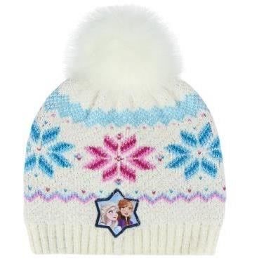 LA REINE DES NEIGES 2 Bonnet à Pompon Blanc Enfant Fille