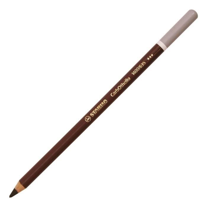 Lot de 12 Crayons de couleur Fusain Pastel CarbOthello Terre d ombre naturelle