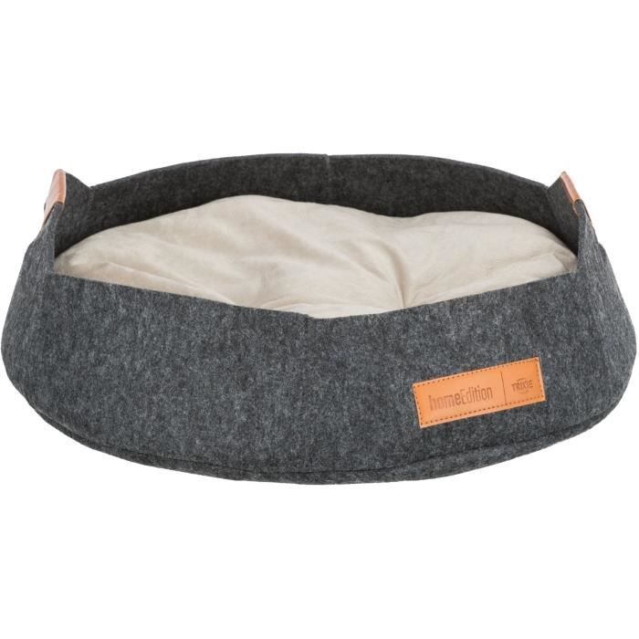 TRIXIE Lit Lotte, feutre - ø 55 cm - Anthracite - Pour chat