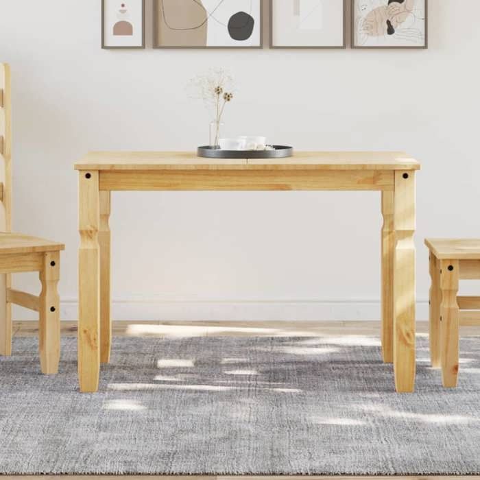 vidaXL Table à manger Corona 112x60x75 cm bois massif de pin table de salle à manger table à dîner meuble à manger table 4005714