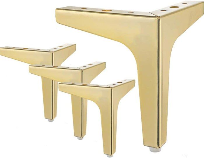 Pieds de meubles 4 pieds de meubles modernes en métal en forme de triangle en diamant remplacement à faire soi-même pour armoi