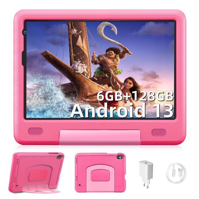 Tablette Tactile 9.0 Pouces Android 13 GMS Tablette Enfants 6Go RAM 128Go ROM Kids Tablette Pas Cher pour Enfant avec Playstore