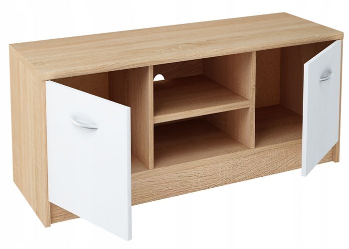 Meuble TV Corps Sonoma - Banc TV Table TV avec 2 portes et 2 étagères - 120 x 41 x 36 cm