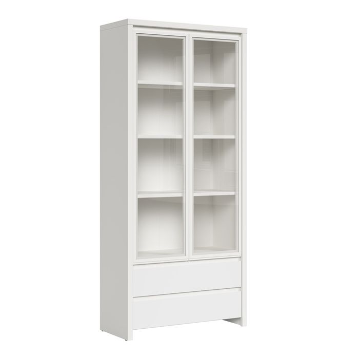 Vaisselier 2 portes 2 tiroirs Petits-meubles - Soren - 90 x 40 5 x 200 5cm - Blanc mat Vaisselier 2 portes 2 tiroirs Petits-meubles - Soren - 90 x 40 5 x 200 5cm - Blanc mat