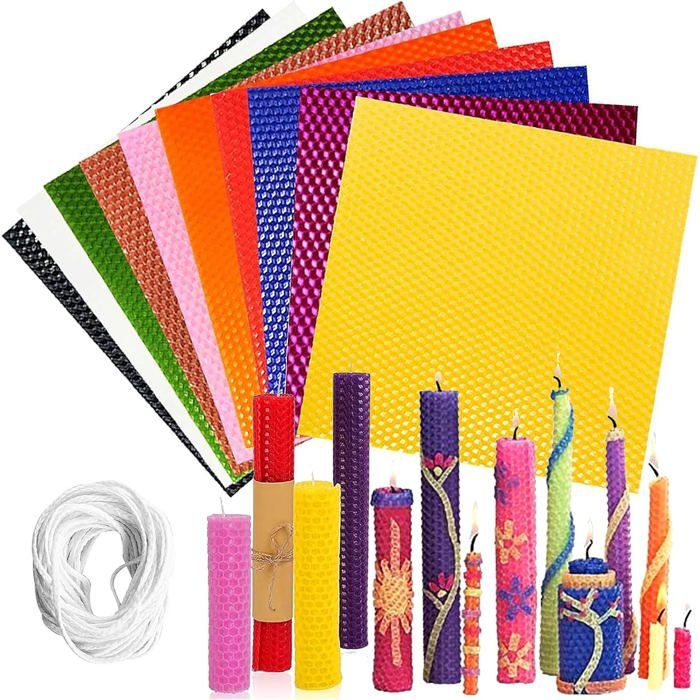 Lot de 100 mèches de bougie en chanvre de 20,3 cm - 2,5 mm - Mèches de bougie en cire d'abeille bio pour la fabrication de bougies - Mèche de bougie comestible Lot de 100 mèches de bougie en chanvre de 20,3 cm - 2,5 mm - Mèches de bougie en cire d'abeille bio pour la fabrication de bougies - Mèche de bougie comestible