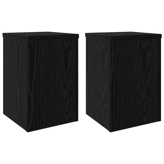 [4427855]Support de Plante - Étagère à Fleurs -Décoration Salon 2 pcs Chêne noir 20x20x30cm Poids:6.15 Kg