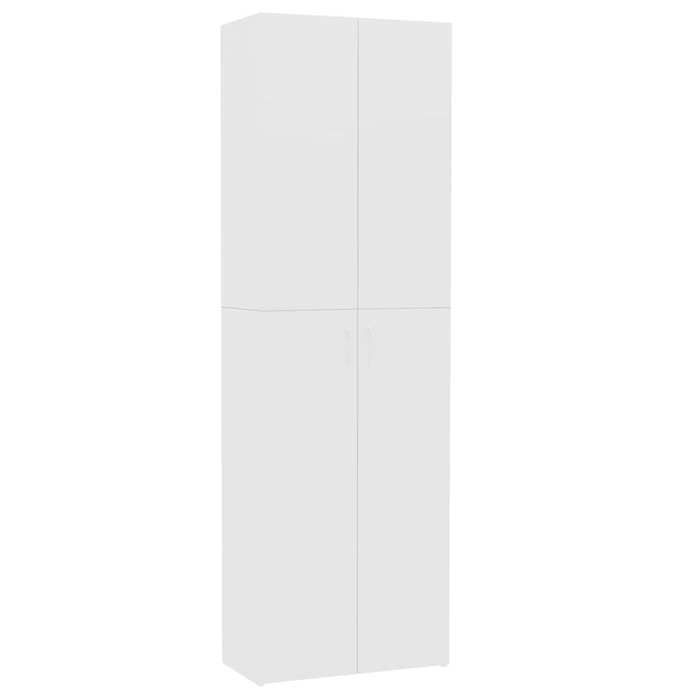 Blanc Armoire de bureau Caisson de Bureau CLARENCE Blanc 60 x 32 x 190 cm Bois dingénierie LV1210
