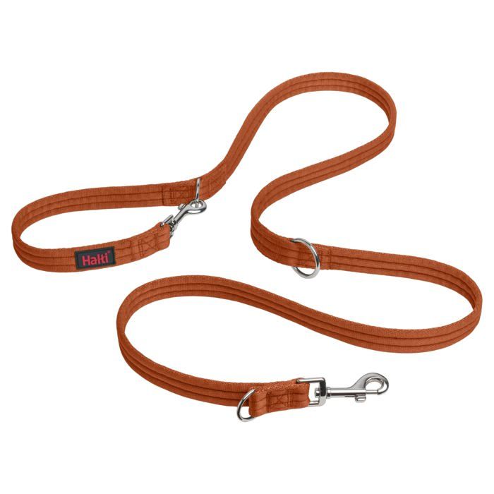 Laisse éducative pour chien - Halti - 7 fonctions - Double extrémité - 2m - Orange Brûlé - Anti-traction - Polyester Laisse éducative pour chien - Halti - 7 fonctions - Double extrémité - 2m - Orange Brûlé - Anti-traction - Polyester