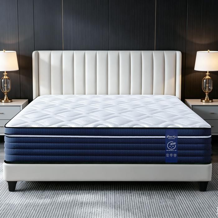 Matelas 140x190 cm ép 30 cm ressorts ensachés mousse à mémoire de forme 7 zones ergonomiques sommeil indépendant respirante